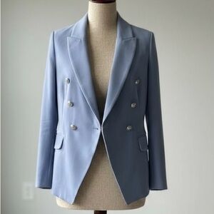 White House Black Market Double-Breasted Blazer – Light Blue, Size 4